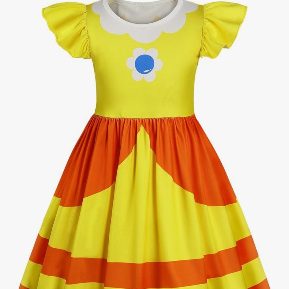 Amazon Yellow and Orange Kids Casual Dress